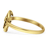 Celtic Raven Crescent Moon Rings