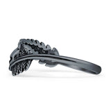 Oxidized Skull & Feather Rings