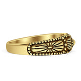 Oxidized Flower Beaded Band