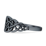 Oxidized Twisted Infinity Triquetra Rings