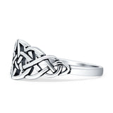 Oxidized Twisted Infinity Triquetra Rings