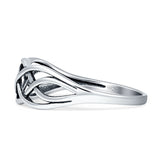 Oxidized Celtic Twisted Infinity Rings