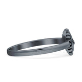 Oxidized Sun Face Ring
