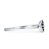  Oxidized Moon Star Ring