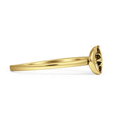  Oxidized Moon Star Ring