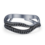  Oxidized Tentacle Octopus Ring