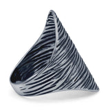  Oxidized Textured Cocktail Ring