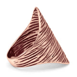  Oxidized Textured Cocktail Ring