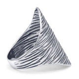  Oxidized Textured Cocktail Ring