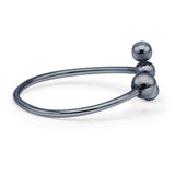  Oxidized Beaded Ball Ring