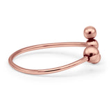  Oxidized Beaded Ball Ring