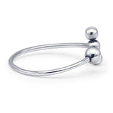  Oxidized Beaded Ball Ring