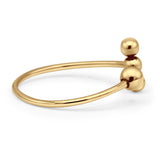  Oxidized Beaded Ball Ring