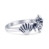 Seashell Turtle & Starfish Ring