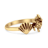 Seashell Turtle & Starfish Ring