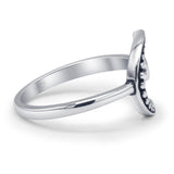  Oxidized Moon Star Ring