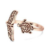Whale Tail & Sea Turtle Ring