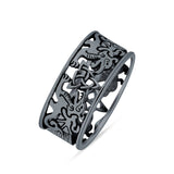 Celtic Triquetra & Dragons Ring