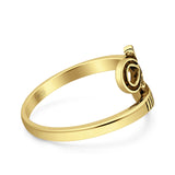 Ankh & Lotus Flower Ring
