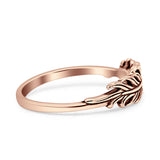 Oxidized Feather Ring