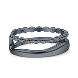 Double Beaded Band Ring