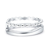 Double Beaded Band Ring