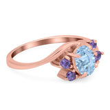 Art Deco Oval Natural Stone Swirl Ring