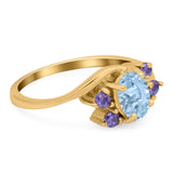 Art Deco Oval Natural Stone Swirl Ring