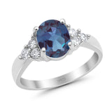 Vintage Style Oval Natural Stone Ring 