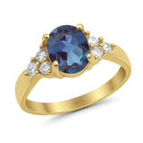 Vintage Style Oval Natural Stone Ring 