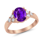 Vintage Style Oval Natural Stone Ring 