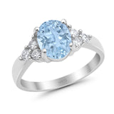 Vintage Style Oval Natural Stone Ring 