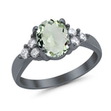 Vintage Style Oval Natural Stone Ring 