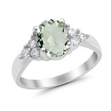 Vintage Style Oval Natural Stone Ring 