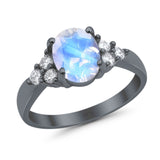 Vintage Style Oval Natural Stone Ring 