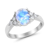 Vintage Style Oval Natural Stone Ring 