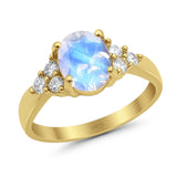 Vintage Style Oval Natural Stone Ring 