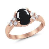 Vintage Style Oval Natural Stone Ring 