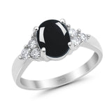 Vintage Style Oval Natural Stone Ring 