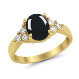 Vintage Style Oval Natural Stone Ring 