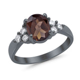 Vintage Style Oval Natural Stone Ring 