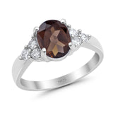 Vintage Style Oval Natural Stone Ring 