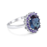 Art Deco Oval Natural Stone Ring