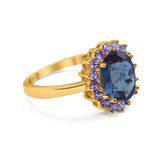 Art Deco Oval Natural Stone Ring
