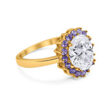 Art Deco Oval Natural Stone Ring
