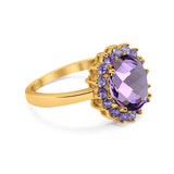 Art Deco Oval Natural Stone Ring