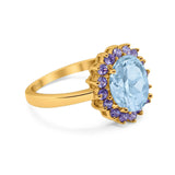 Art Deco Oval Natural Stone Ring