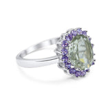 Art Deco Oval Natural Stone Ring