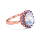 Art Deco Oval Natural Stone Ring
