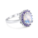 Art Deco Oval Natural Stone Ring